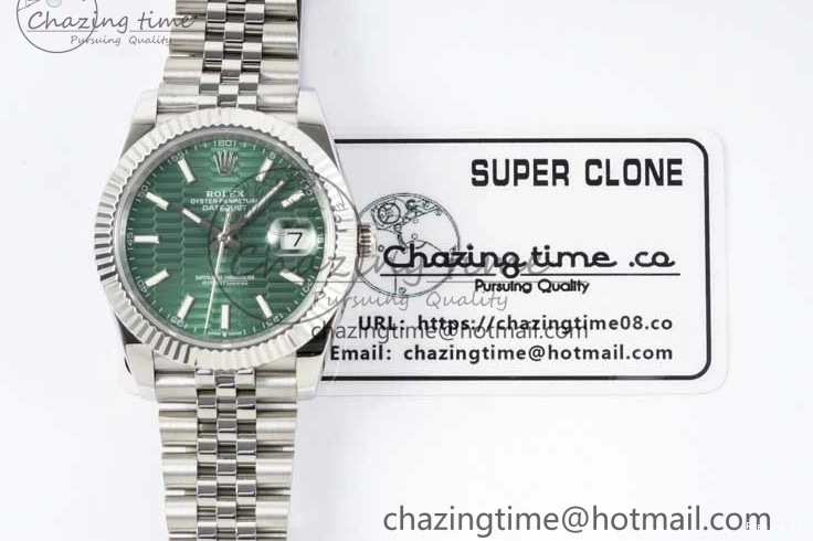 1231 Contemporary DateJust 41mm 126334 DIWF 1:1 Best Edition 904L Steel Green Fluted Dial on Jubilee Bracelet SA 2308
